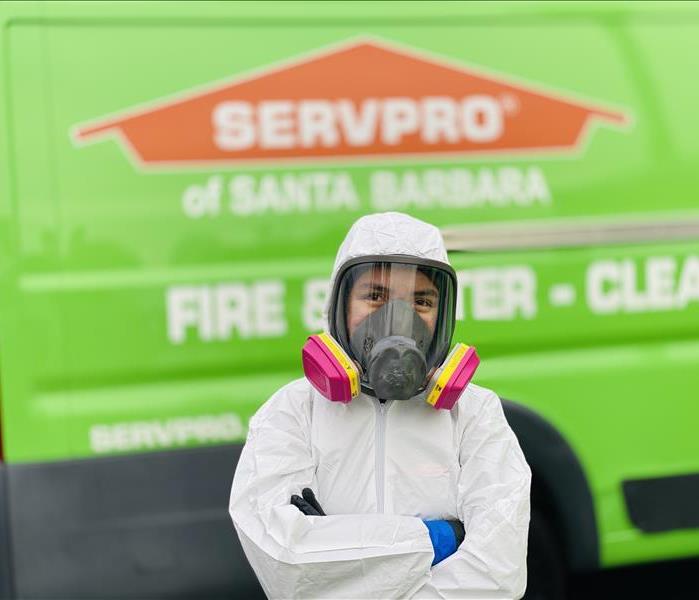 SERVPRO employee in PPE